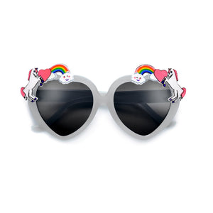 Kids Unicorn Heart Shape Sunglasses