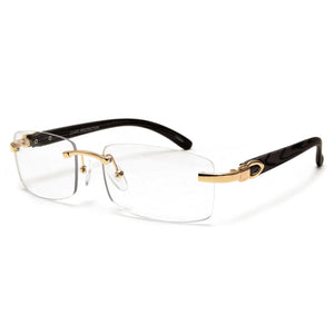 Clear Square Rimless Lens