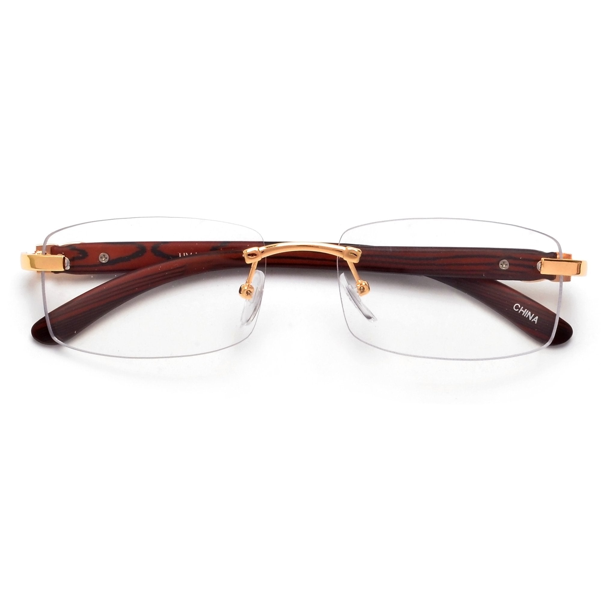 Clear Square Rimless Lens