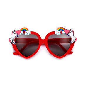 Kids Unicorn Heart Shape Sunglasses