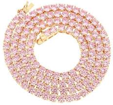 Pink Iced Initial Chain