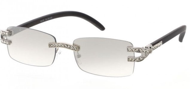 Diamond Rimless Square Lens